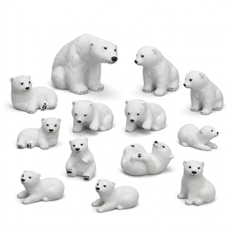 Polar Bear Figure 18cm Statue Bear Garden Decoration Figures Statues Deco Figure New