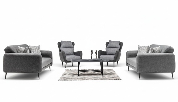 Cushion group sofa set living room suite set couch sofa set 3+3