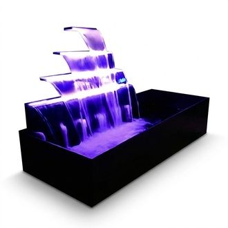 Pool waterfall plant fountain stainless steel fountain water features