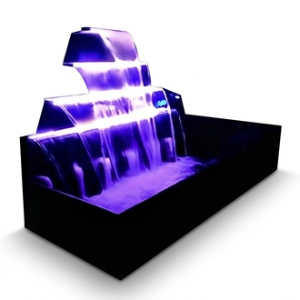 Pool waterfall fountain stainless steel water features plant decoration