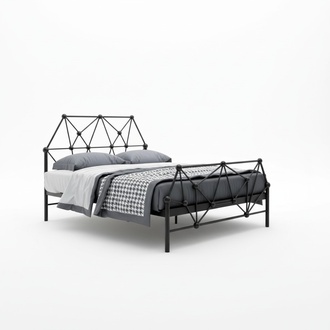 Italian designer double bed in modern style made of stainless steel frame 180x200cm size