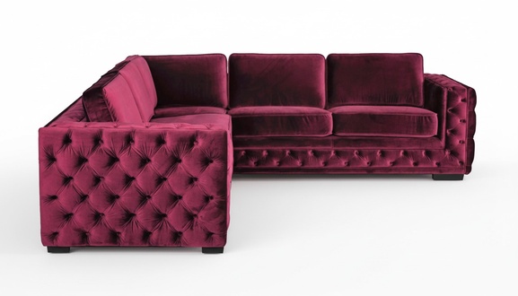 Purple chesterfield couch luxury velvet fabric couches sofa set buttons upholstery new