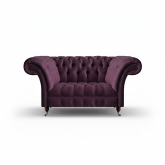 Lila Chesterfield Upholstered Sofa Living Room Designer Two-Seater Elegant Couch
