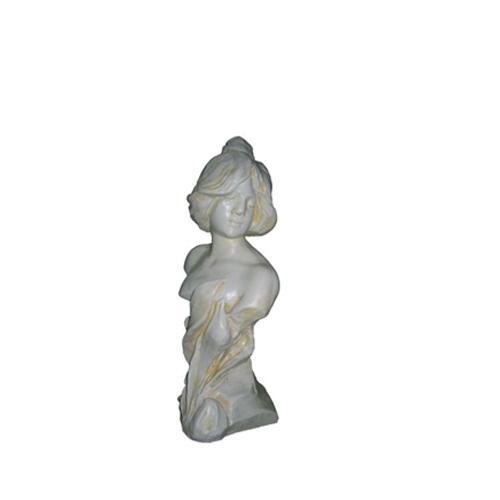 Decorative gloss lady figure bust sculpture 55 cm height R10
