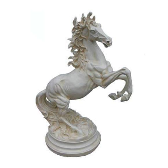 Antique style decorative sculpture designed as a beige mustang horse 64cm