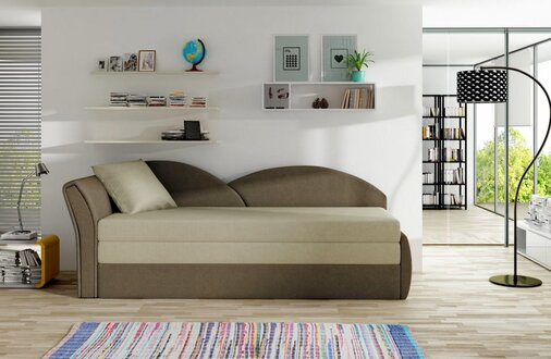 Sofa bed, with bed function Designer fabric sofa 3 seater couch On Stock