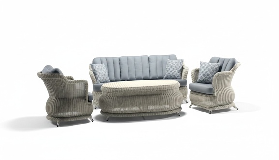 Rattan furniture garden furniture outdoor seating set balcony furniture terrace furniture 3-piece.