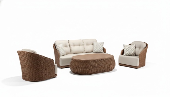 Rattan furniture Outdoor balcony furniture terrace furniture garden furniture seating set 4 pcs.