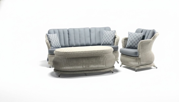 Rattan furniture outdoor seating set balcony furniture terrace furniture garden furniture 3-piece.