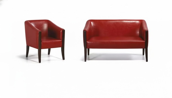 Red sofa set two seater modern armchair designer upholstery luxury set