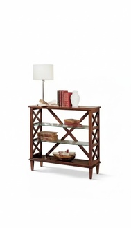 Shelf Bookcase Brown Bookshelf Classic Living Room Design