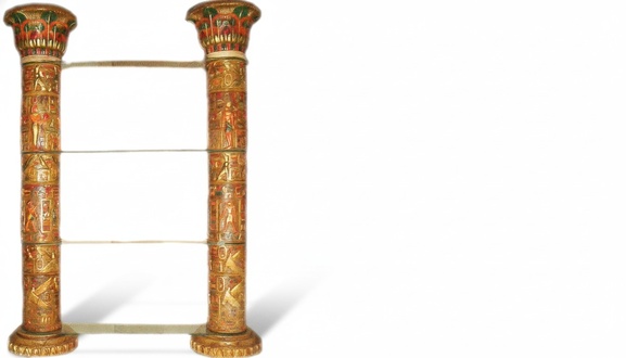 Shelf Glass Showcase Egyptian Shelves Showcases XXL Columns 240cm Column Egypt New