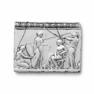 Relief women antique art wall relief mural pictures stone plate 44x33cm new