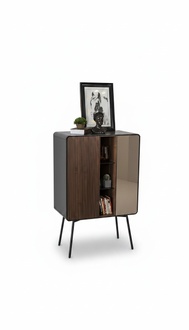 Retro Sideboard Bar Cabinet Living Room Cupboards Wood Wine Cabinet Brown