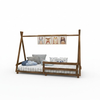 Sturdy Brown Kids Room Bed Luxurious Bed Frame Large Beds