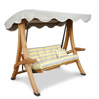 Robust Outdoor Swing Designer Garden Furniture Sturdy Wooden Frame New