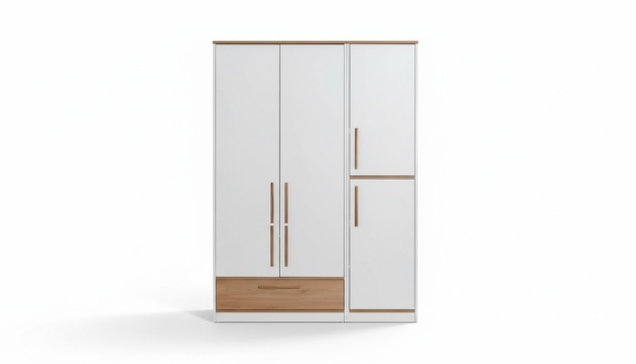 Robust wooden wardrobe Children\'s room wardrobe 4-door wardrobe
