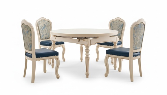 Round Baroque Dining Table Table Classic Dining Tables Furniture Tables Wood Furniture New