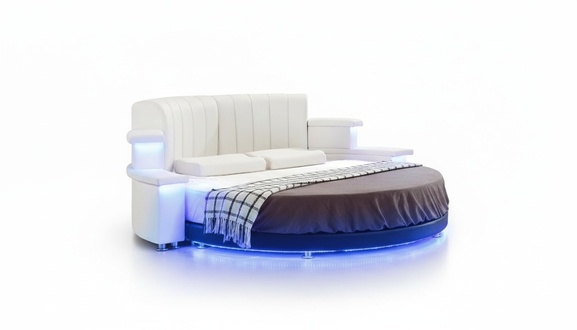 Round Bed Furniture Modern Luxury Beds Bedstead 200x200 Round Bedroom New