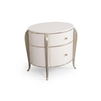 Round Bedside Table Furniture Wood Luxury Side White Furniture Nightstands