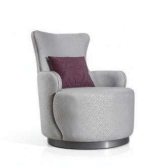 Round Club Chair Sofa Relax Single Seater Upholstery Furniture Furnishings
