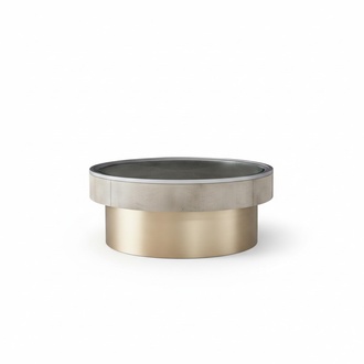 Luxury massive stylish round side coffee table stainless steel Italian furniture