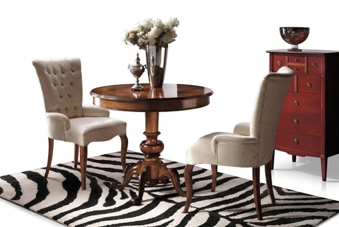 Round Dining Table Wood Table Modern Furniture Living Room Dining Tables
