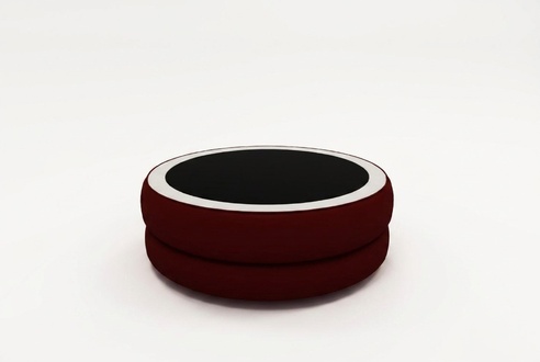 Round Living Room Glass Table Upholstery Side Table Modern Leather Sofa Table Tables