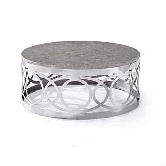 Round Luxury Designer Coffee Table Sofa Living Room Table Stainless Steel Tables