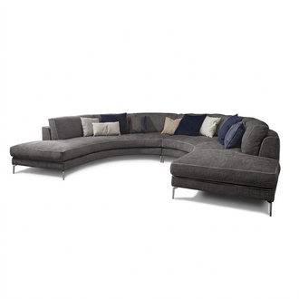 Round luxury living area corner sofa corner suite upholstered furniture sofa