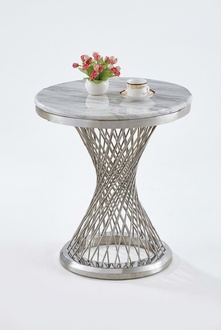 Round Side Table Stainless Steel Luxury Furniture Living Room Round Tables New Affordable