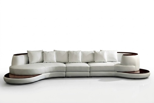 Round sofa designer corner sofa couch upholstered leather suite living landscape royal