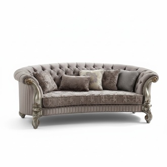 Round Sofa Living Furniture Fabric Sofas Couches Upholstery Seat Living room New