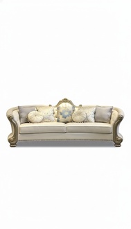Baroque style made of real wooden massive sofa chesterfield design
