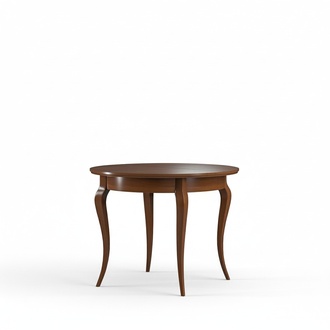 Classic style made of real wooden round rectangular extendable dining table, size 95/295cm
