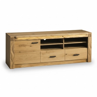 Modern style made of real wooden TV lowboard with sliding drawers, model - F – RTV