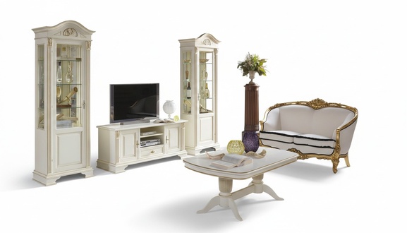 rtv Sideboard Cabinet Dresser Living Room Chests of Drawers Wood Low Board Shelf White New