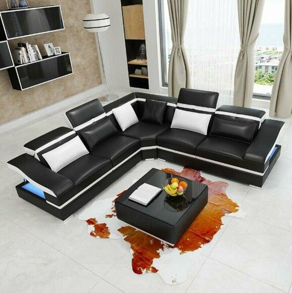 Luxury design corner corner sofa L-shape modern sofas leather sofa couch living area sofa seat
