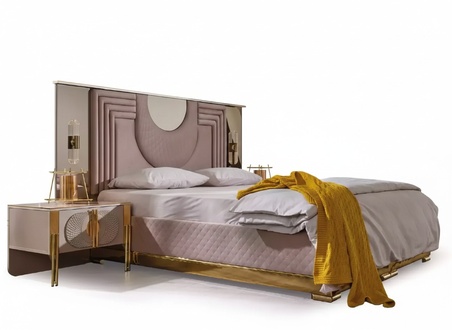 Bedroom set bed 2x bedside tables bed frame hotel bed 3 pieces