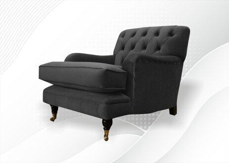 Black Design Hotel Lounge Club Armchair Upholstered Chairs Living Room Modern Furniture