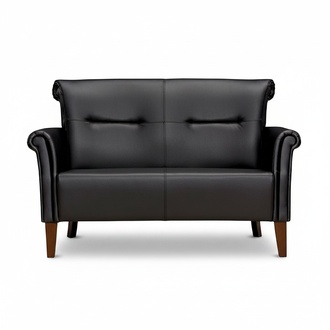 Seating furniture 2-seater armchair black leather sofas couch office furniture sofas