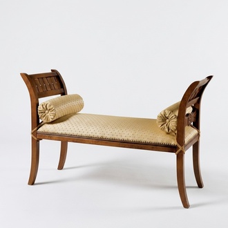 Seating furniture bench upholstered bench living room classic stool textile furniture benches