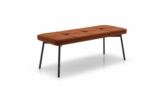 Seating Bench Upholstered Bench Wooden Bench Upholstered Fabric Modern Orange New