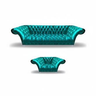 Seating furniture sofas set three-seater sofa designer armchair living room Chesterfield