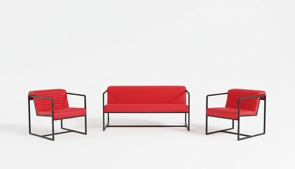 Seating set Upholstered furniture Two-seater armchair Fabric furniture Office furniture 2+1+1