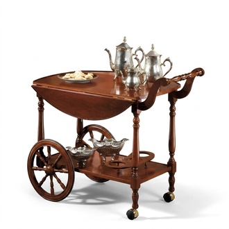 Serving table side table luxury class real wood antique style baroque rococo