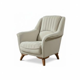 Luxury recliner chair white classic design, softly upholstered, in stock SOFORT