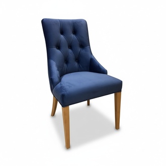 Set 2x armchair solid wood dining chair fabric upholstery chair gastro dining room