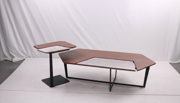 Set 2x Coffee Table Side Table Designer Living Room Table Tables