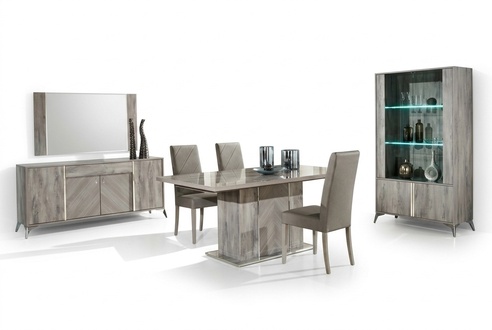 Set 4x Chair Chairs Armchair Dining Room Set Wood Modern Group Armchair Furniture